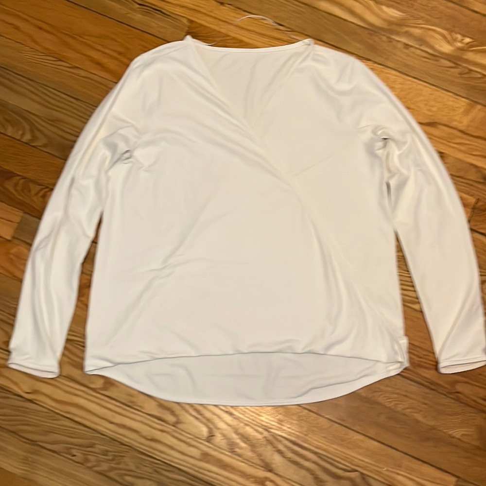 Lululemon Full Freedom Wrap Top Cream Color.